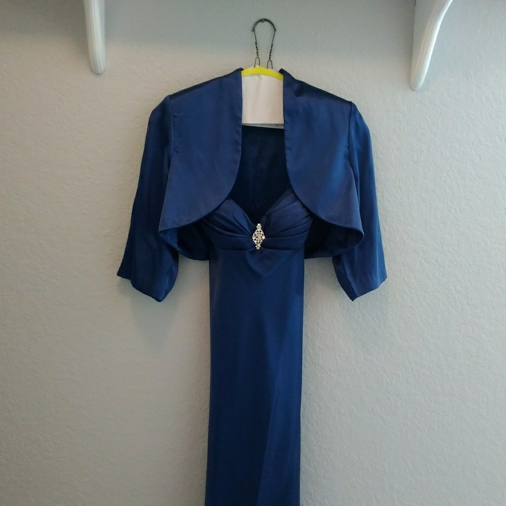 Escape by Joanna Chen royal blue gown
